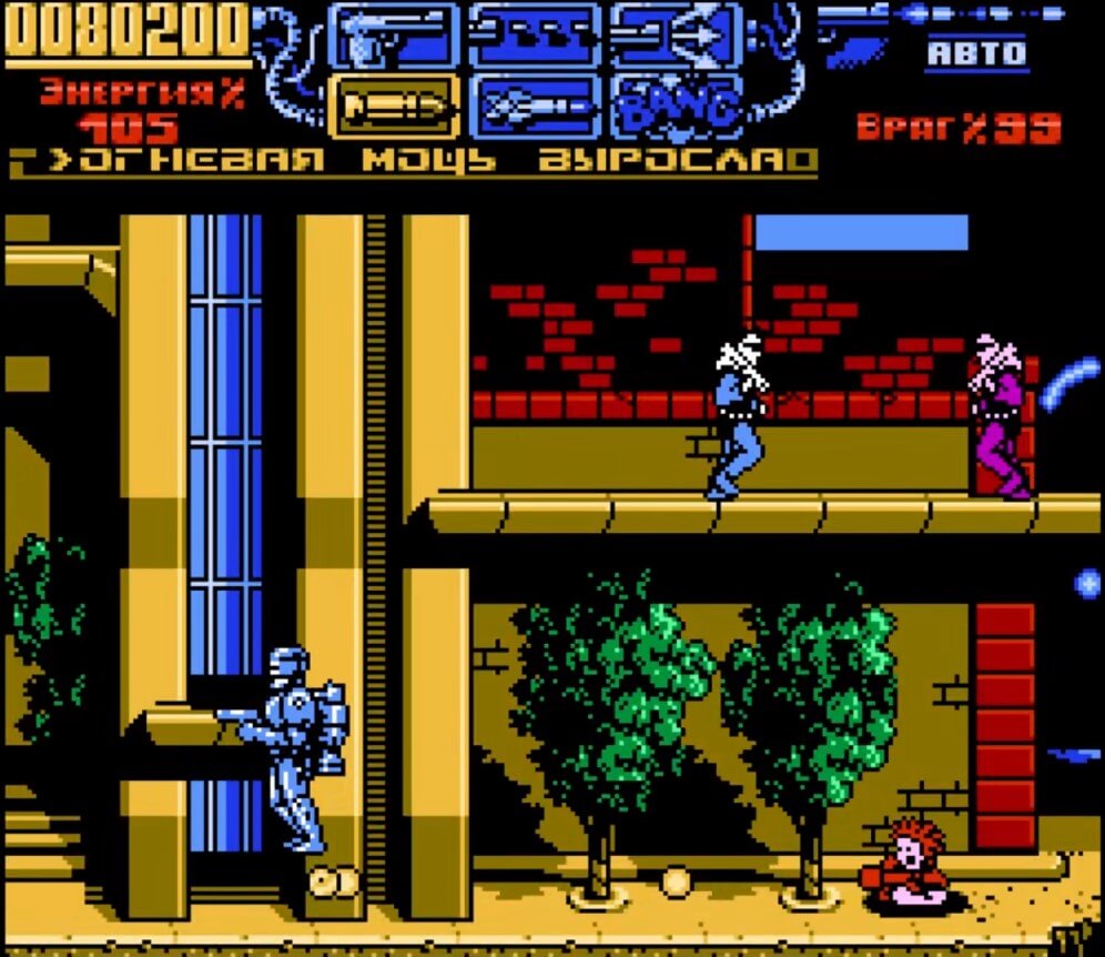 Robocop 3 - геймплей игры Dendy\NES